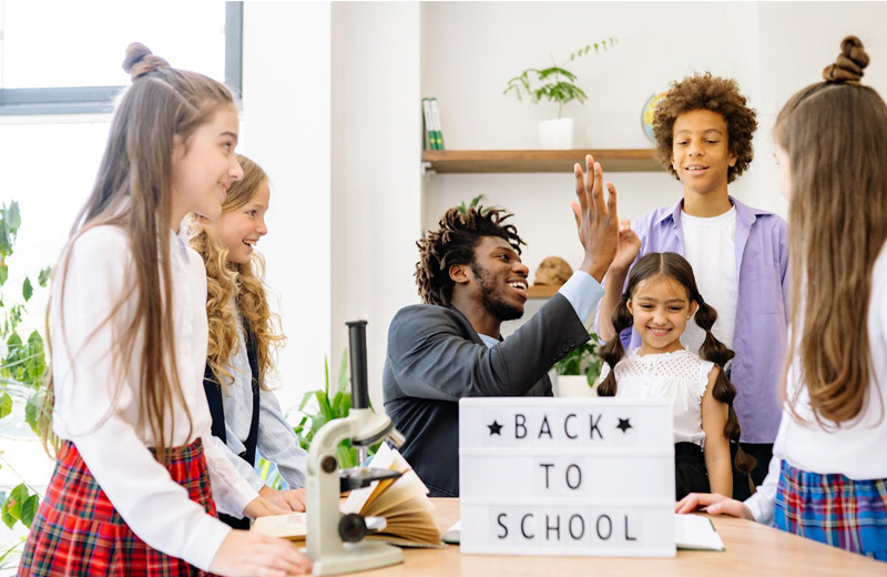 All Students and Teachers are Happy To Back to School